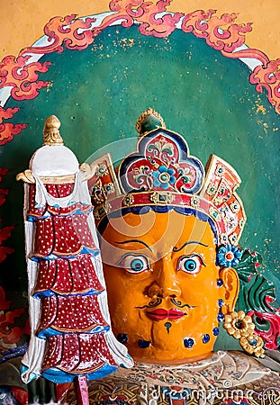 Buddhist artwork in Palcho Monaster - Gyantse, Tibet Stock Photo