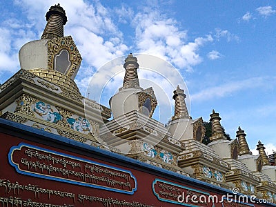Buddhist Stupa Stands Tall At Lava Stock Photo