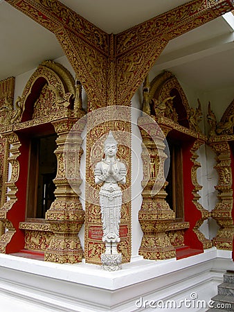 Buddhist temple, Chaing Mai, Thailand. Stock Photo