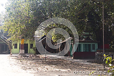 Buddhist temple in Cox`s Bazar, Bangladesh Editorial Stock Photo