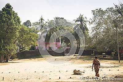 Buddhist temple in Cox`s Bazar, Bangladesh Editorial Stock Photo