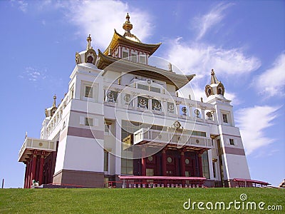 The Buddhist temple in Elista is the largest Buddhist temple in Europe. Stock Photo