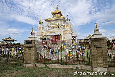 Buddhist temple Golden Abode of Buddha Shakyamuni, Elista Editorial Stock Photo