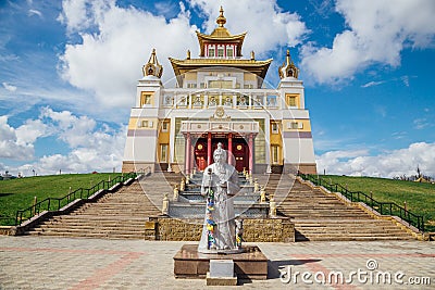 Buddhist temple Golden Abode of Buddha Shakyamuni in Elista, Republic of Kalmykia, Russia Stock Photo