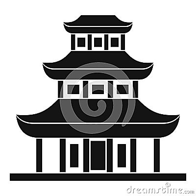 Buddhist temple icon in simple style Vector Illustration