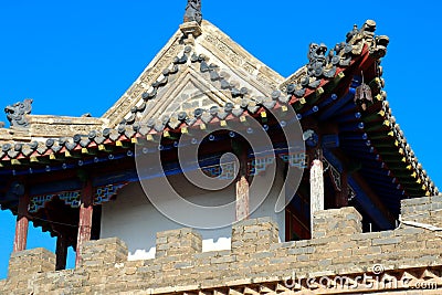 Buddhist Temple at Karakorum Monastery Mongolia Stock Photo