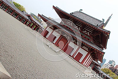 buddhist temple (shitenno-ji) in oska (japan) Stock Photo