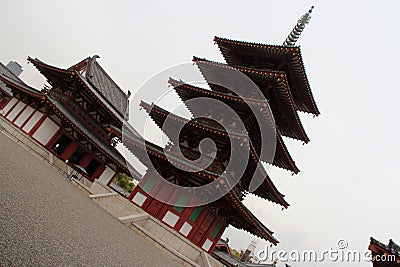 buddhist temple (shitenno-ji) in oska (japan) Stock Photo