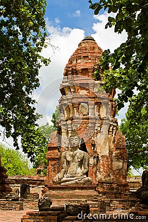 Buddhist temples of Ayuthaya, Thailand Editorial Stock Photo