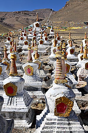 Buddhistic stupas Stock Photo
