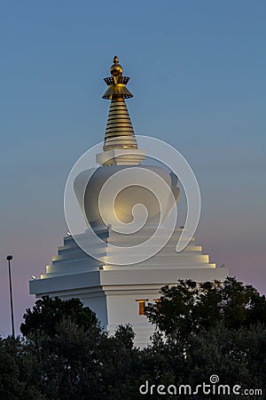 Buddist Stupa of Enlightment, Benalmadena Editorial Stock Photo