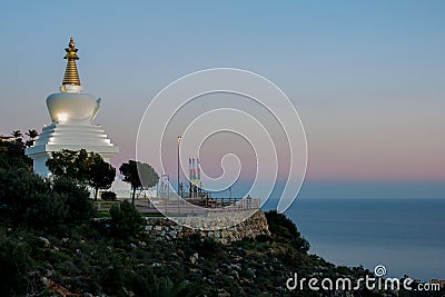 Buddist Stupa of Enlightment, Benalmadena Editorial Stock Photo