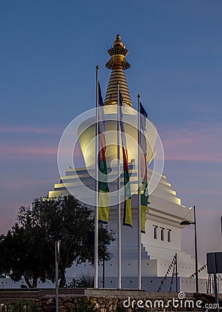 Buddist Stupa of Enlightment, Benalmadena Editorial Stock Photo