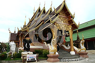 Buddist temple in Chiang Mai Editorial Stock Photo