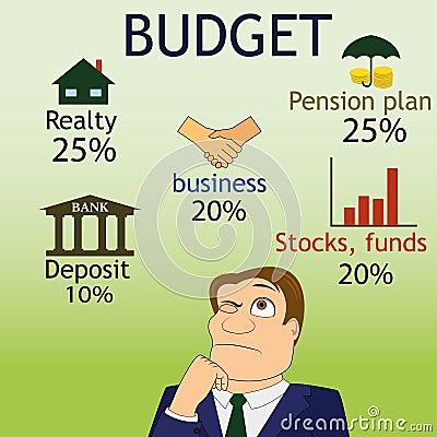 Budget allocation Vector Illustration