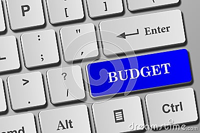 Budget button on keyboard Stock Photo