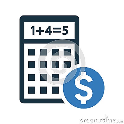 Budget Calculation icon / vector graphics Vector Illustration