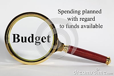 Budget Concept and Definition Stock Photo