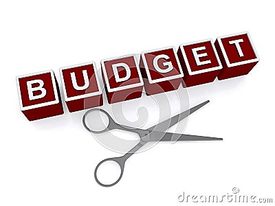 Budget cut Stock Photo