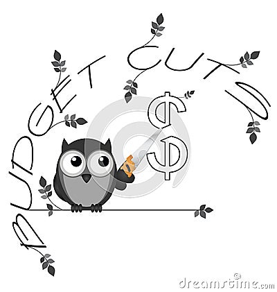 Budget cuts dollar Vector Illustration