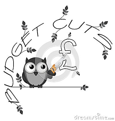 Budget cuts pound Vector Illustration