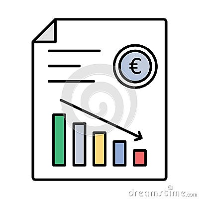 Budget fill inside vector icon which can easily modify or edit Vector Illustration
