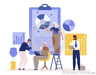 Budget financial management, cost analysis and value engineering. Corporate or personal budget management vector Vector Illustration