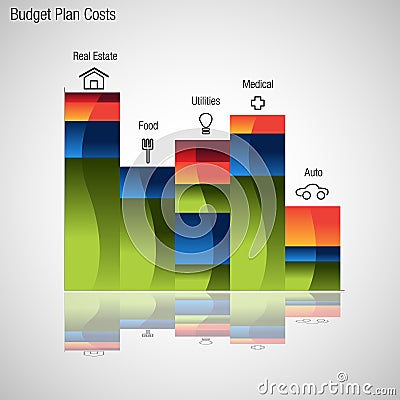 Budget Plan Chart Vector Illustration