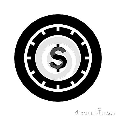 Budget plan, invest, investment icon. Rounded vector Stock Photo