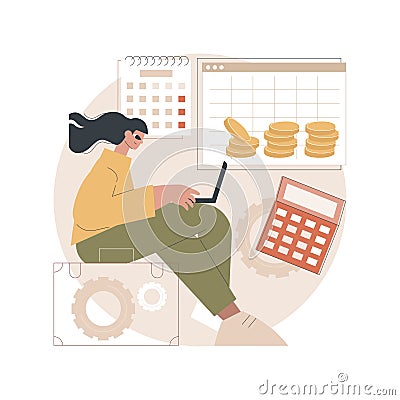 Budget planning abstract concept vector illustration. Vector Illustration