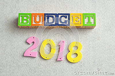 Budget 2018 Stock Photo