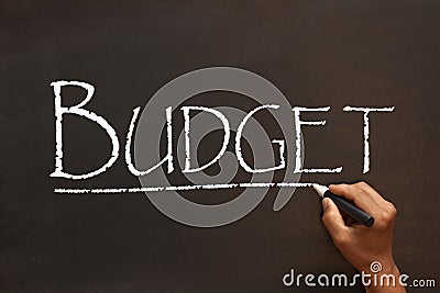 Budget Word On Blackboard Stock Photo