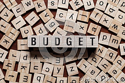 Budget word concept Stock Photo