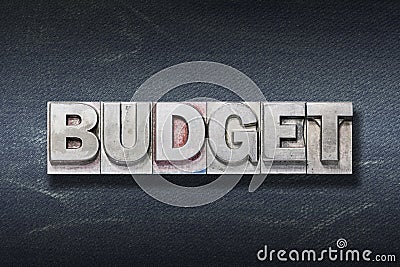 Budget word den Stock Photo