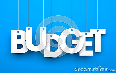 Budget. Word on strings Stock Photo