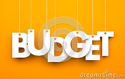 Budget. Word on strings Stock Photo