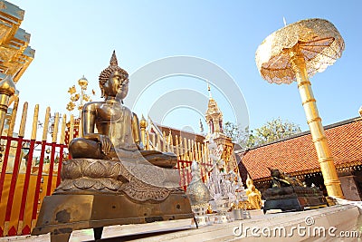 Budha of thai temple Stock Photo