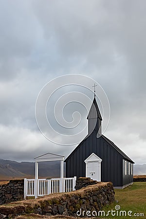 Budir Church, Snaefellsness Peninsula Stock Photo