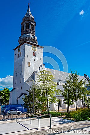 Budolfi Church in Danish town Aalborg Stock Photo