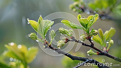 Buds on the trees. Spring awakening Stock Photo