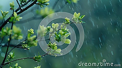 Buds on the trees. Spring awakening Stock Photo