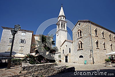 Budva: Sveti Ivan Church Stock Photo