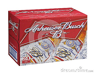 BUDWEISER BEER CARTON Editorial Stock Photo