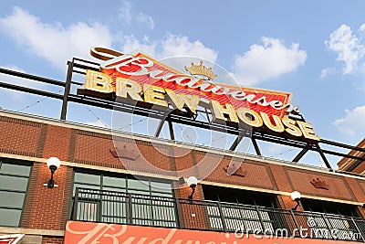 Budweiser Brew House in St. Louis, MO. Editorial Stock Photo