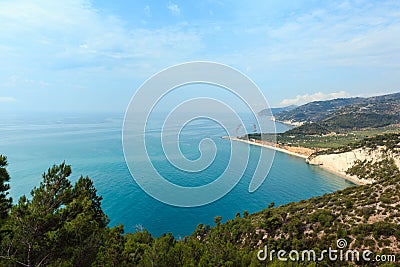 Summer sea coast Cala Rosa, Gargano, Puglia, Italy Stock Photo
