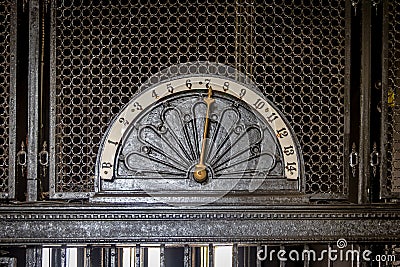 Detail of old elevator at Barolo Palace interior - Buenos Aires, Argentina Editorial Stock Photo