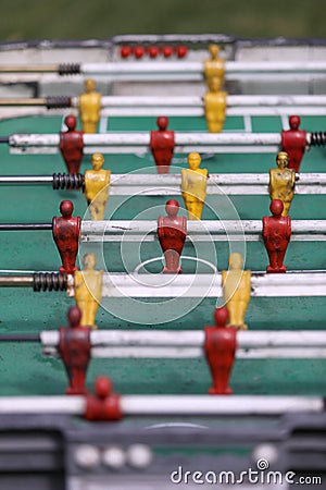 Foosball table in argentina metegol Stock Photo