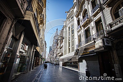 Empty Buenos Aires under Quarentine for the Coronavirus Editorial Stock Photo