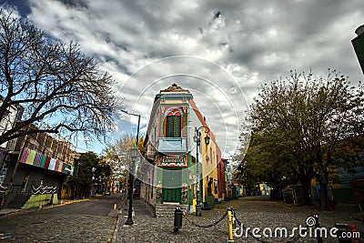 Caminito streets in La Boca during lockdown quarantine Editorial Stock Photo