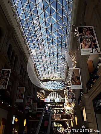 Buenos Aires Argentina Shopping Mall architecture design glass ceiling Editorial Stock Photo